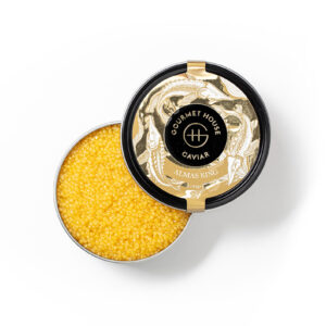 Almas King is a rare find, traditionally reserved for the Royals and the Sheikhs. This small to medium eggs with a unique translucent amber colour, the Almas caviar has a pleasant sensation with refined textures and a subtle nutty tone.