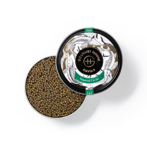 Imperial Caviar is the only type of caviar that is created by two different species. It offers sublime buttery flavour and it is known for its complex hint of creamy. It simply melts in your mouth, leaving behind a sensual experience that invites you to more. Its colour is purely golden with medium to large size eggs.